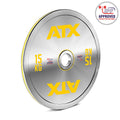Kalibrert stålskive 15 kg powerlifting 50 mm ±10 g forfra