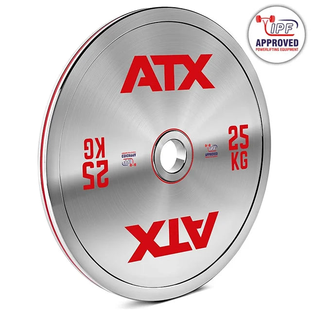Kalibrert stålskive 15 kg powerlifting 50 mm ±10 g bakside