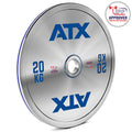 Kalibrert stålskive 20 kg powerlifting 50 mm ±10 g forfra