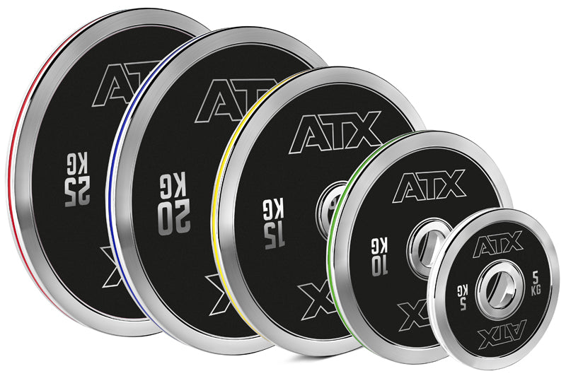 Detalj av Kalibrert stålskive 20 kg powerlifting 50 mm ø449 mm