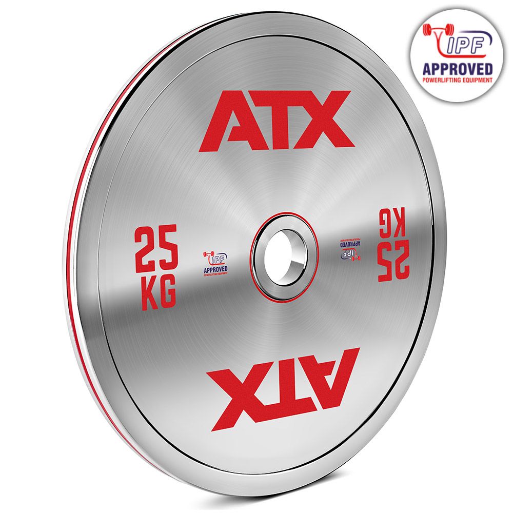 Kalibrert stålskive 25 kg powerlifting 50 mm foran