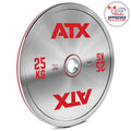 Kalibrert stålskive 25 kg powerlifting 50 mm foran