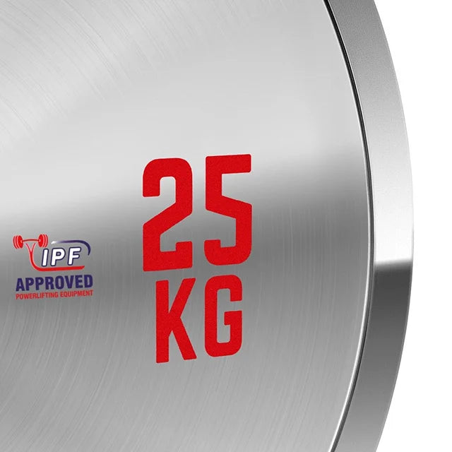 Kalibrert stålskive 25 kg powerlifting 50 mm komplett sett