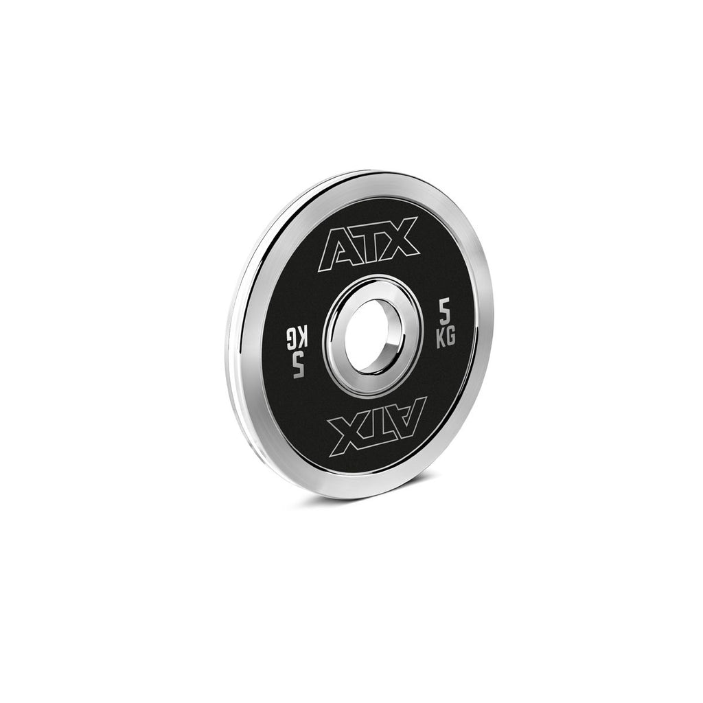 Kalibrert stålskive 5 kg powerlifting 50 mm ø227 mm forfra