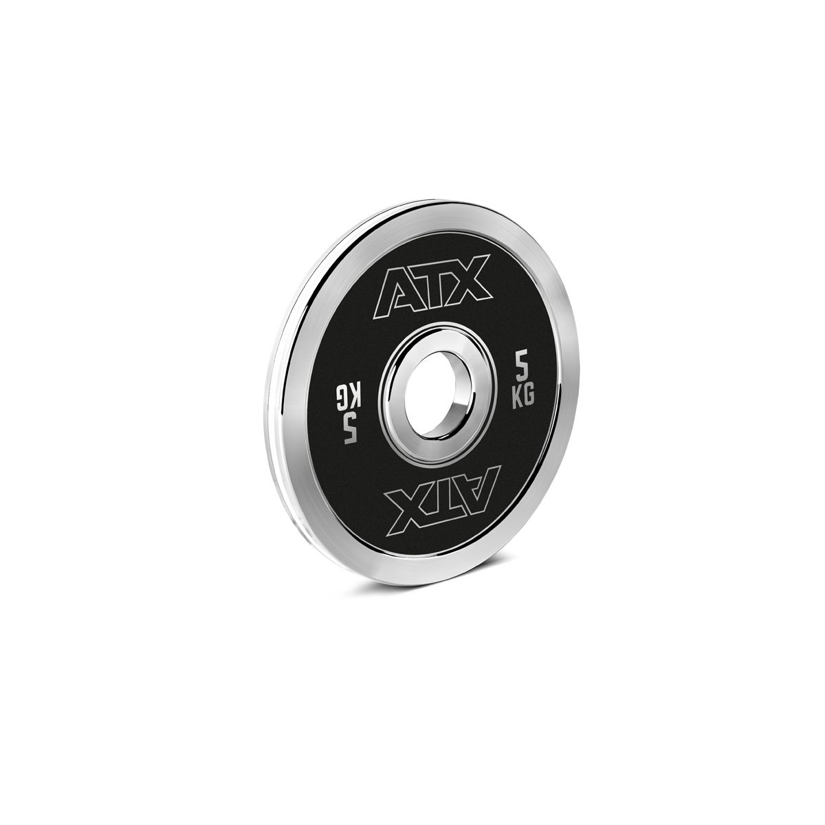 Kalibrert stålskive 5 kg powerlifting 50 mm ø227 mm forfra