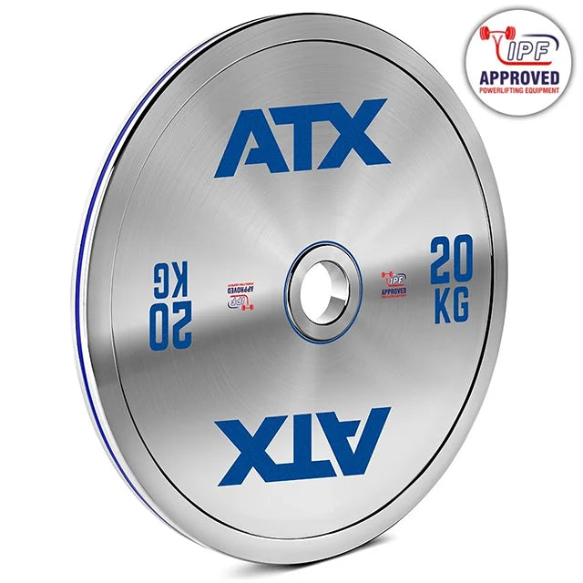 Detalj av Kalibrert stålskive 50 mm CS 10 kg for powerlifting