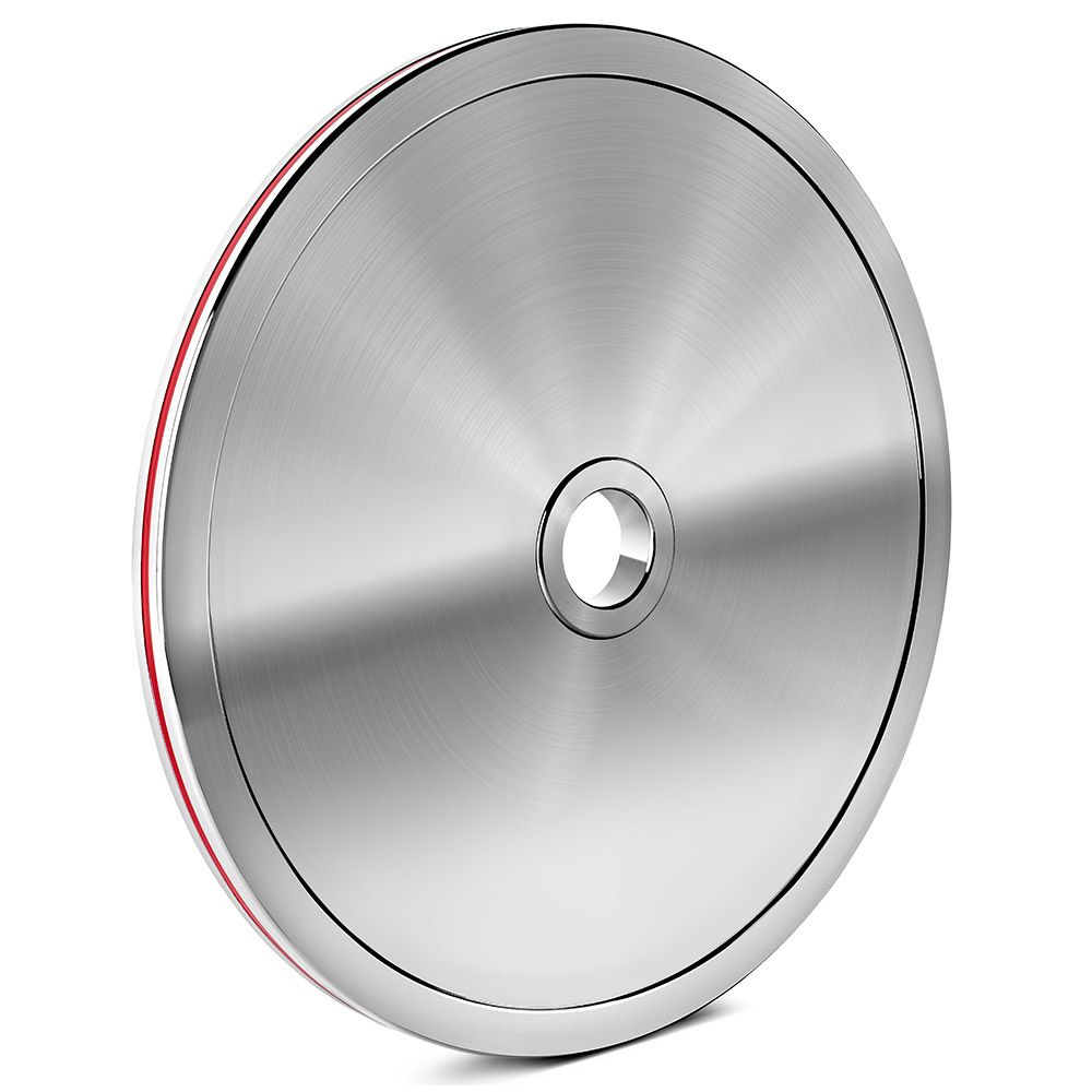 Kalibrert stålskive DYO 25 kg powerlifting 50 mm detalj