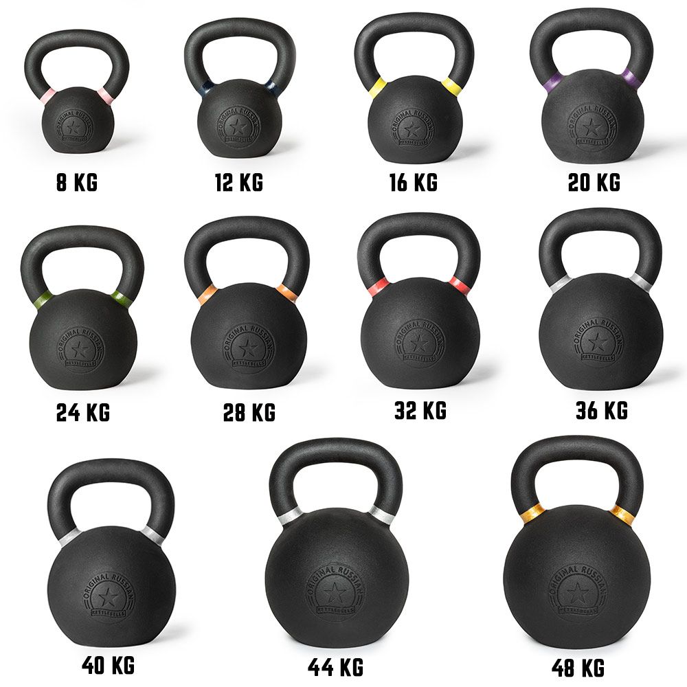 Kettlebell 28 kg støpejern grep 38 mm bakside