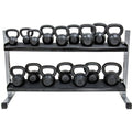 Kettlebell Rack 2 nivåer 120 cm maks 400 kg forfra