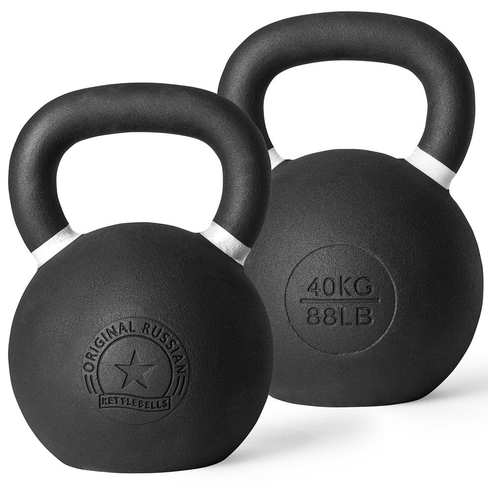 Kettlebell støpejern 8-48 kg med fargekode bakside