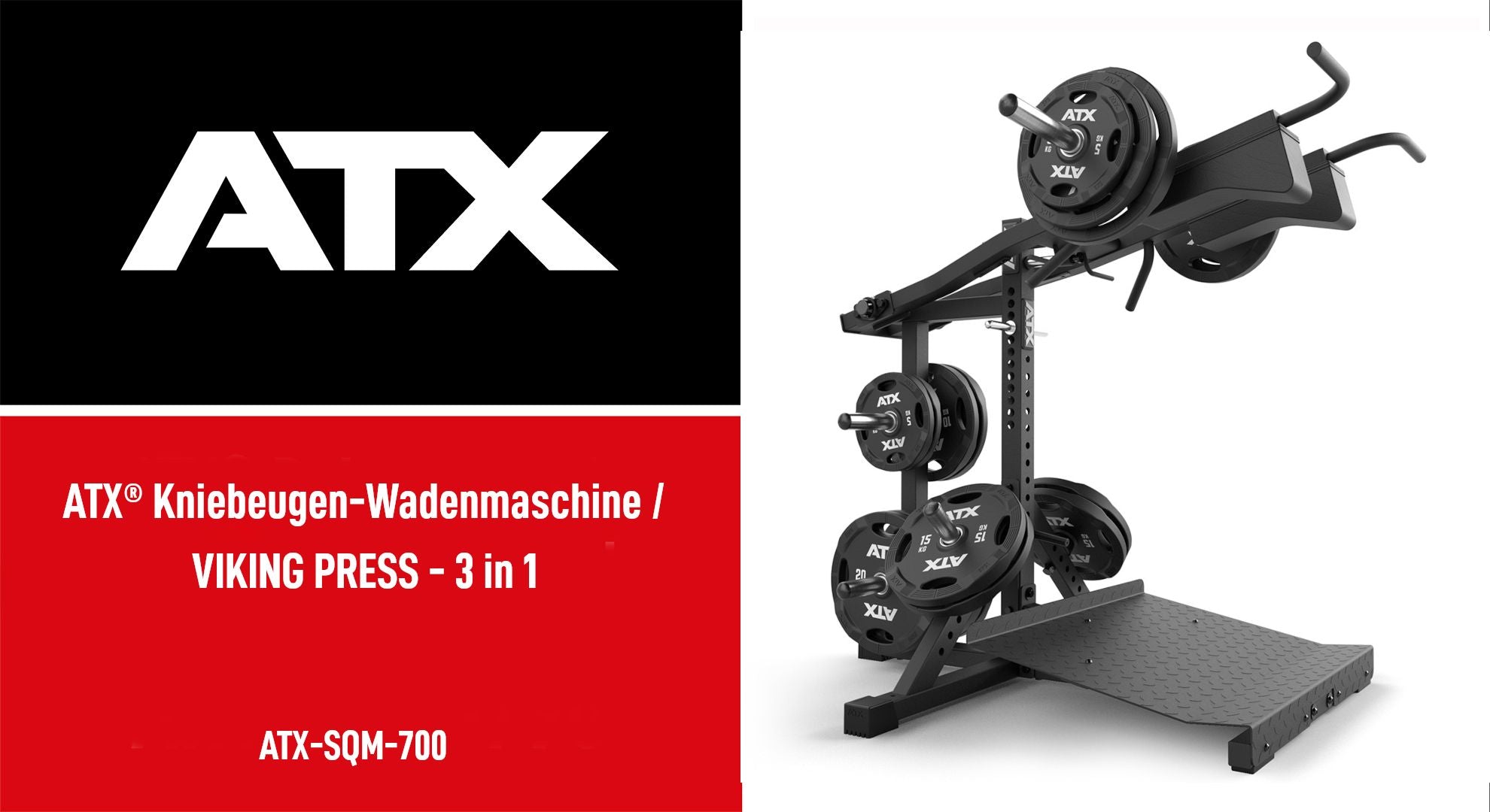 Montert Knebøy- og leggmaskin / Viking Press 3-i-1 400 kg i treningsrom