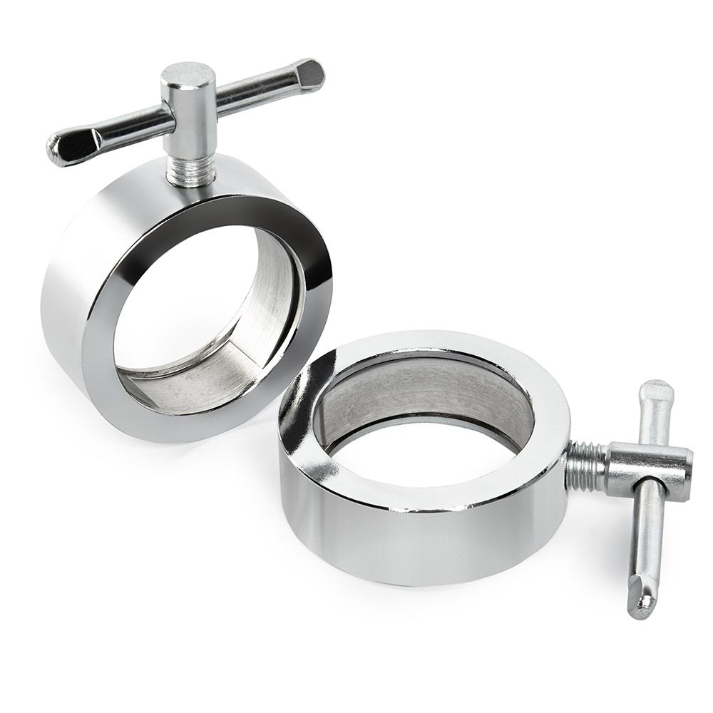 Kompresjonsring 50 mm forkrommet stål, par forfra