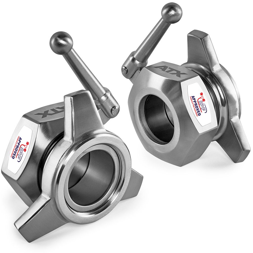 Konkurranseklemmer stjerne 5 kg par krom 120 mm forfra