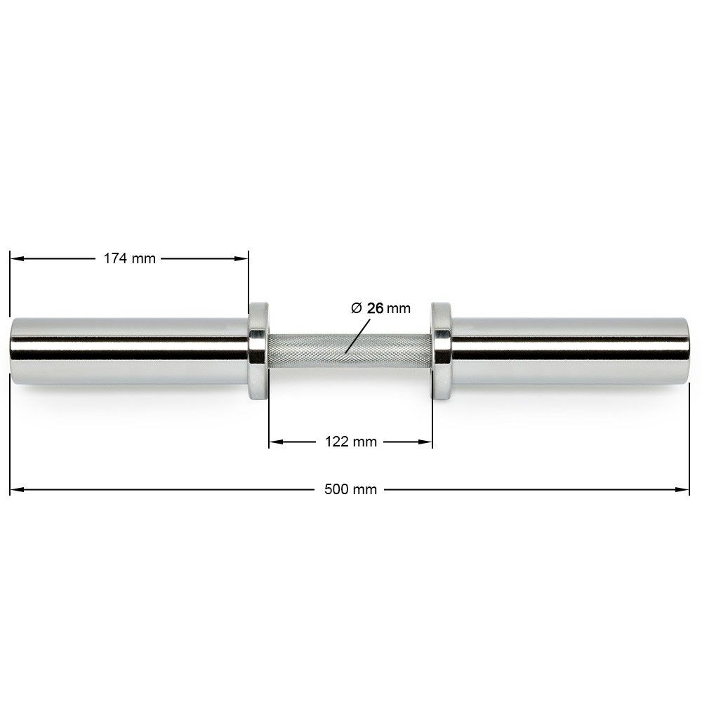Oversikt over Kort vektstang 50 mm med kulelager inkl. låser 510 mm