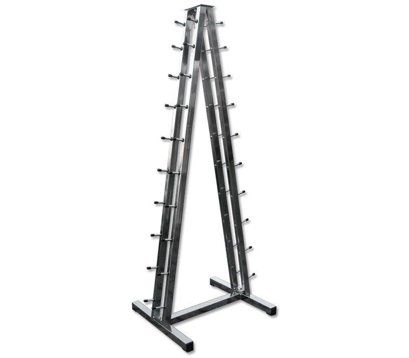 Krombelagt håndvektstativ for 10 par 1-10 kg bakside