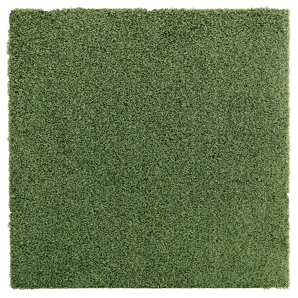 Kunstgressflis 50x50 cm 20 mm gummigranulat grønn bakside