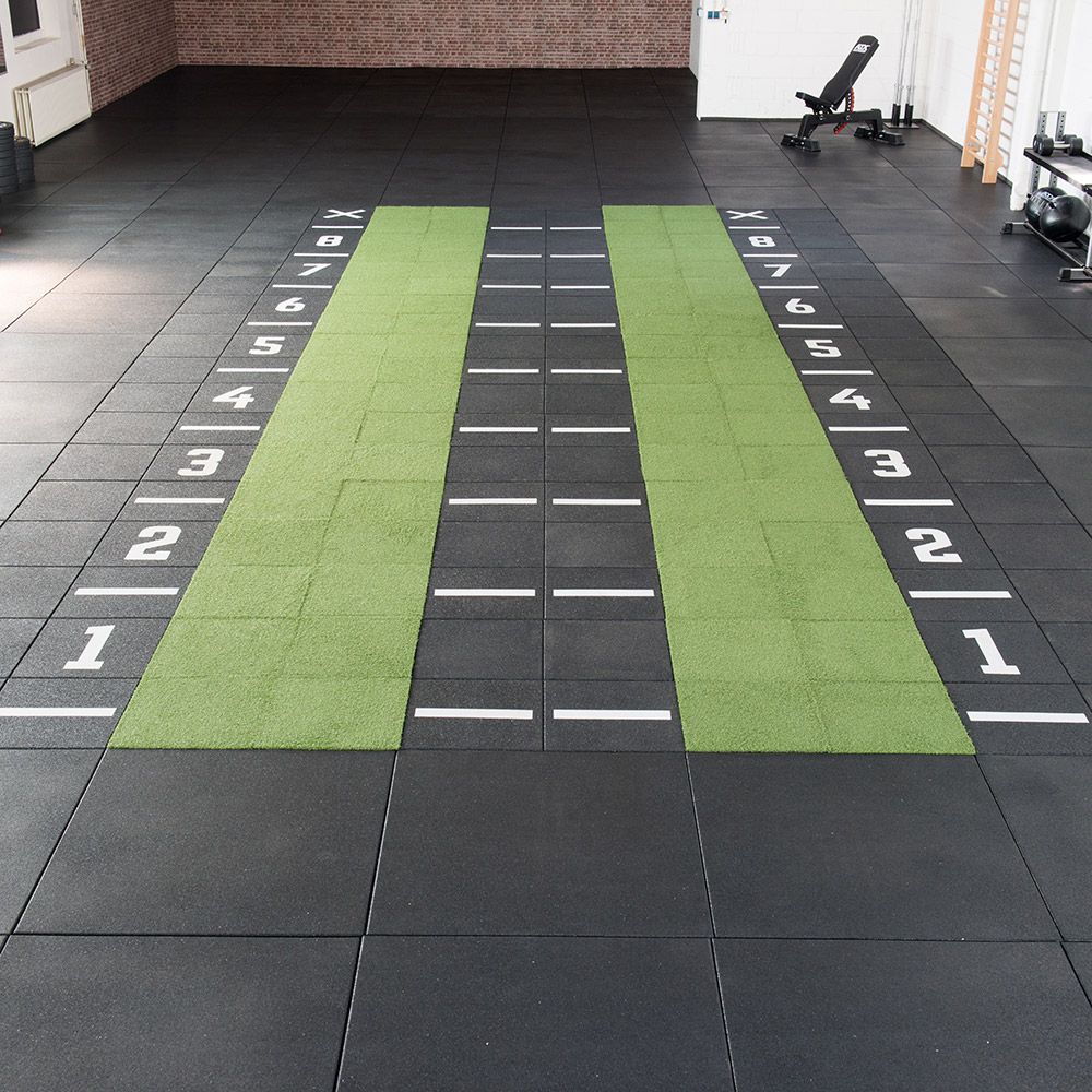 Kunstgressflis Multiplay 50x50 cm 20 mm grønn - Gymfloor