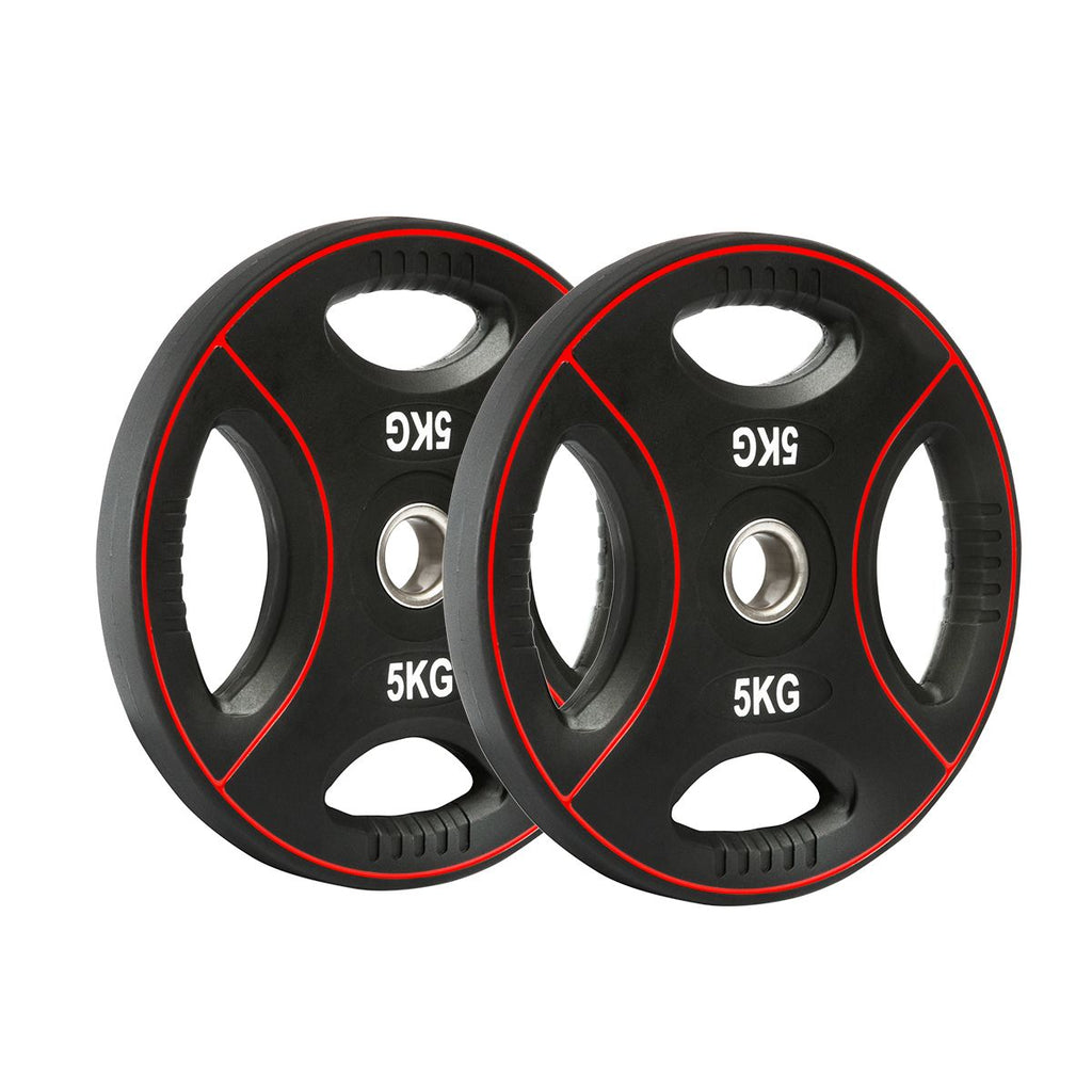 Langstangsett 120 kg 30 mm polyuretan vektskiver - Megafitness Shop