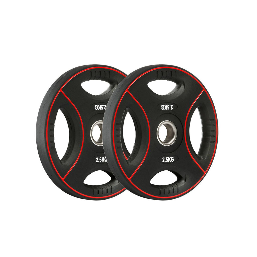 Langstangsett 120 kg 30 mm polyuretan vektskiver - Megafitness Shop