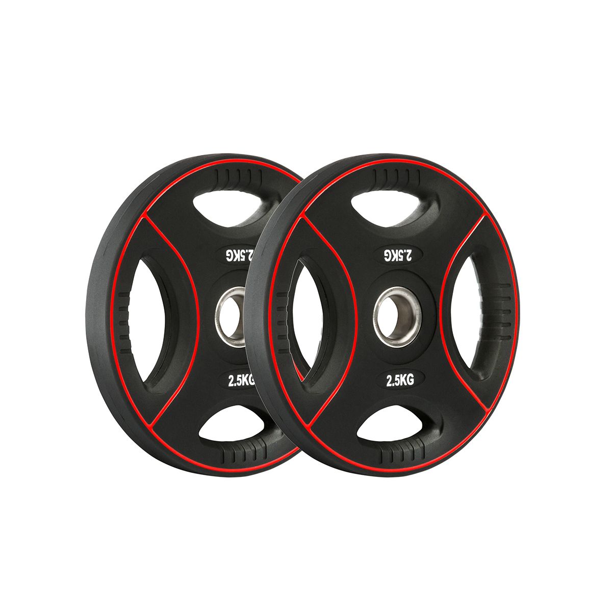 Langstangsett 120 kg 30 mm polyuretan vektskiver - Megafitness Shop