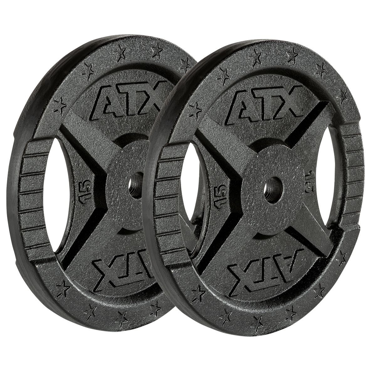 Langstangsett 120 kg støpejern 30 mm detalj grep