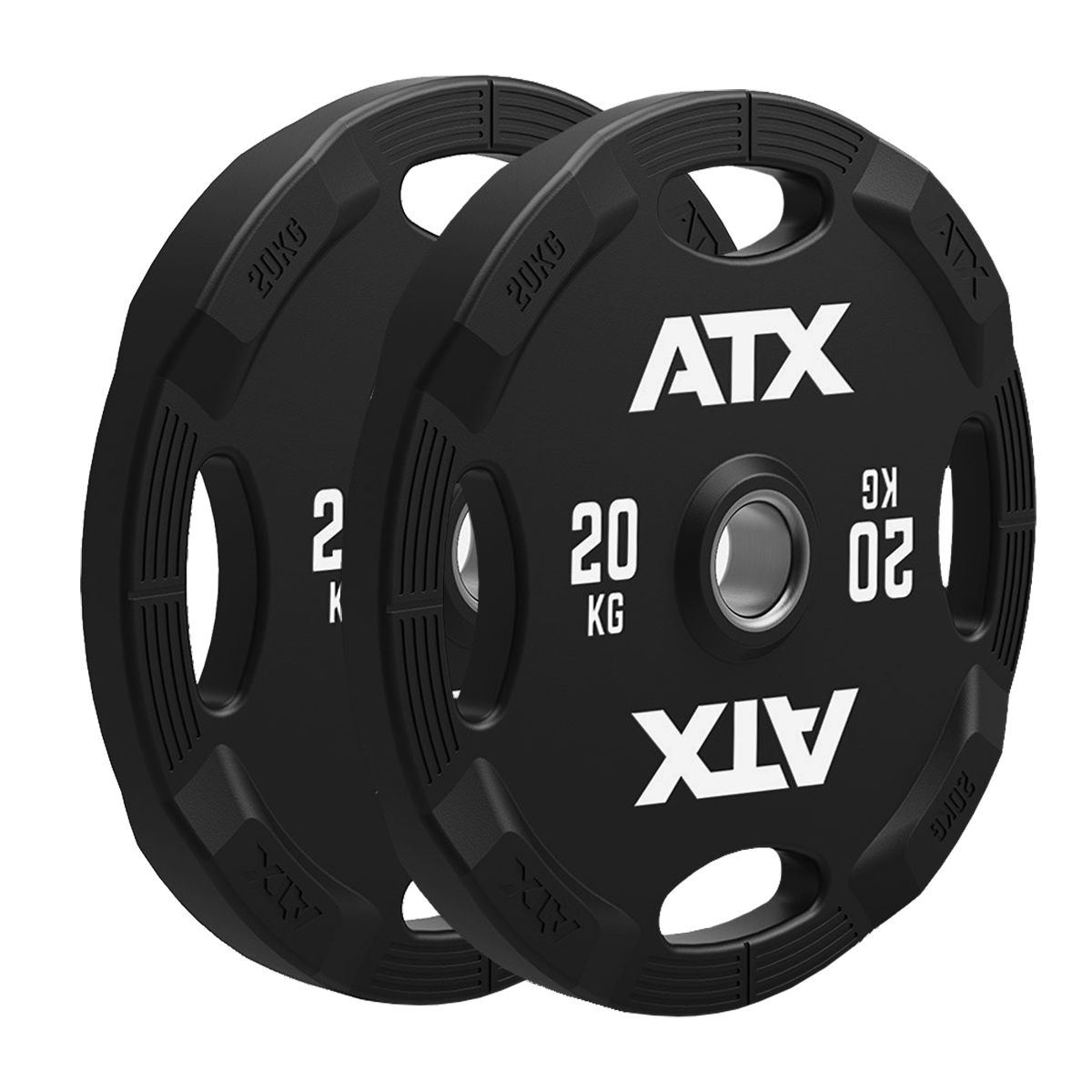 Langstangsett 127,5 kg polyuretan 50 mm med vektskiver bakside