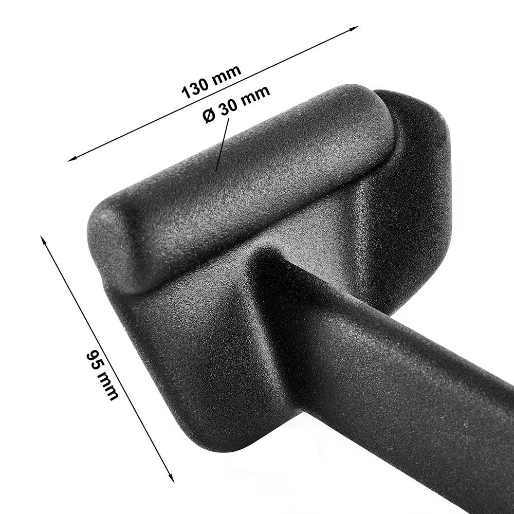 Lat Foam Grip 75 cm neopren massivstål sideprofil