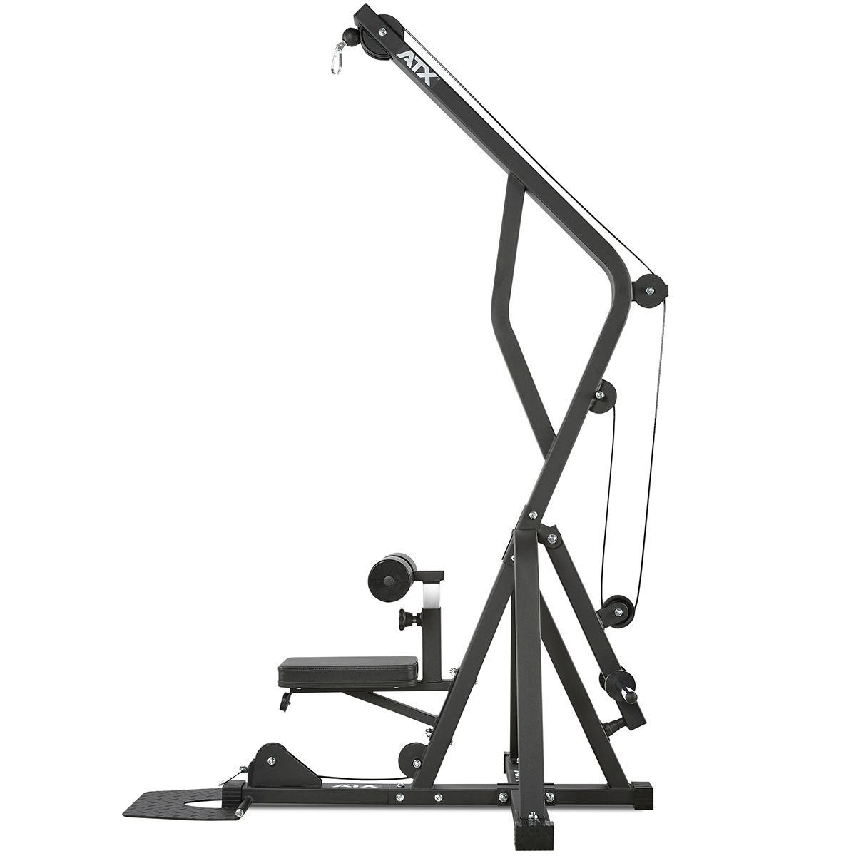 Lat Pulldown-apparat Z-form 160 kg kapasitet sideprofil
