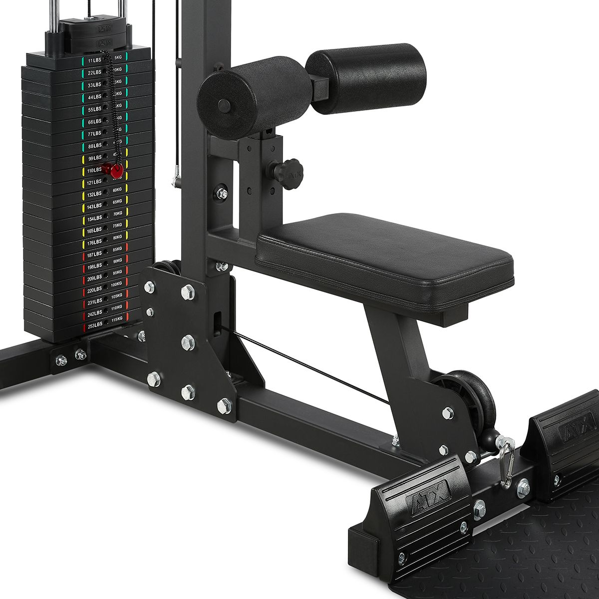 Lat Pulldown-maskin LSW-750 med 117,5 kg vektstabel bakside