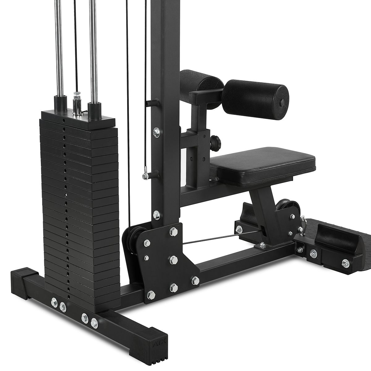 Detalj av Lat Pulldown-maskin LSW-750 med 117,5 kg vektstabel