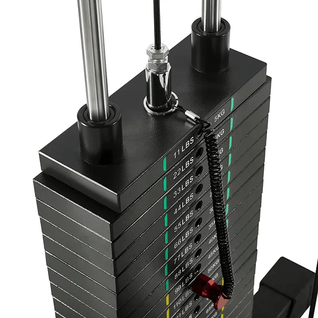 Lat Pulldown-maskin LSW-750 med 117,5 kg vektstabel vektstabel detalj