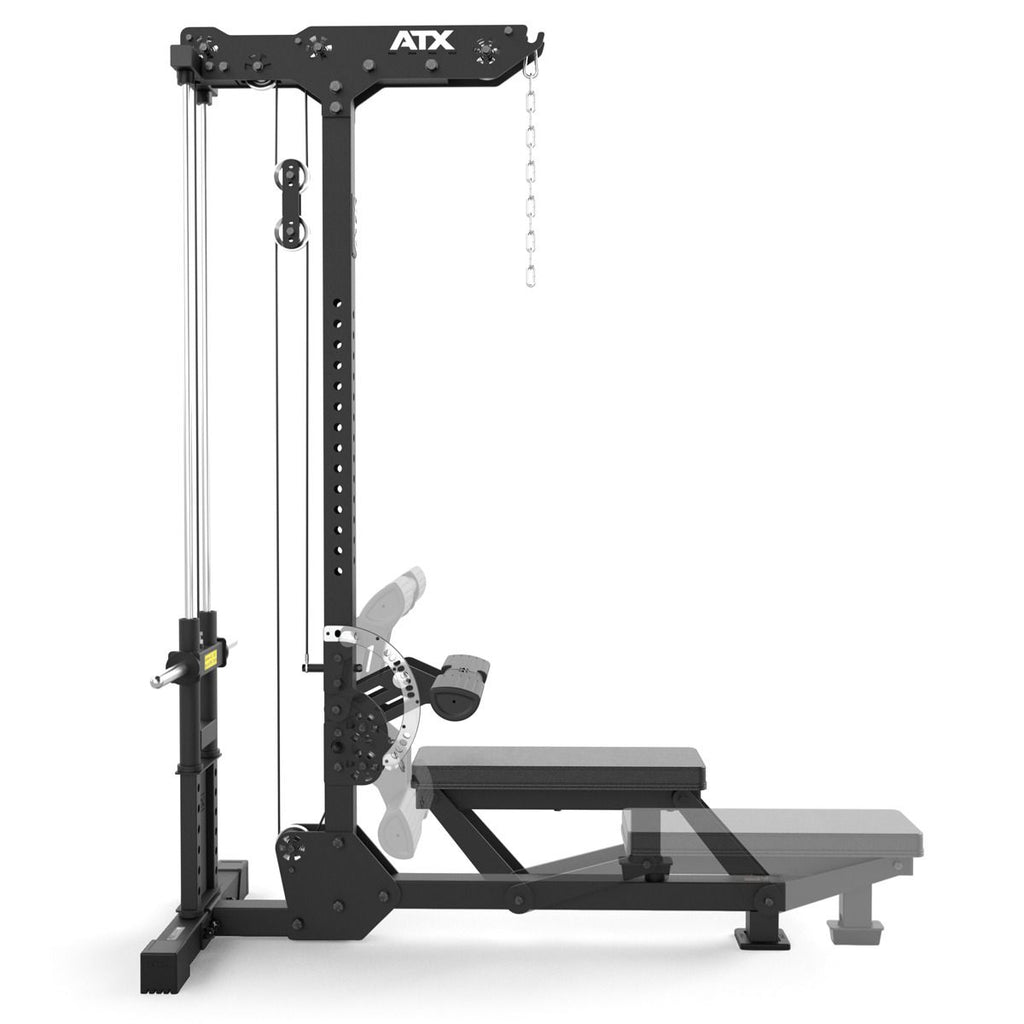Lat pulldown og sittende roing for vektskiver 150 kg visning av sete