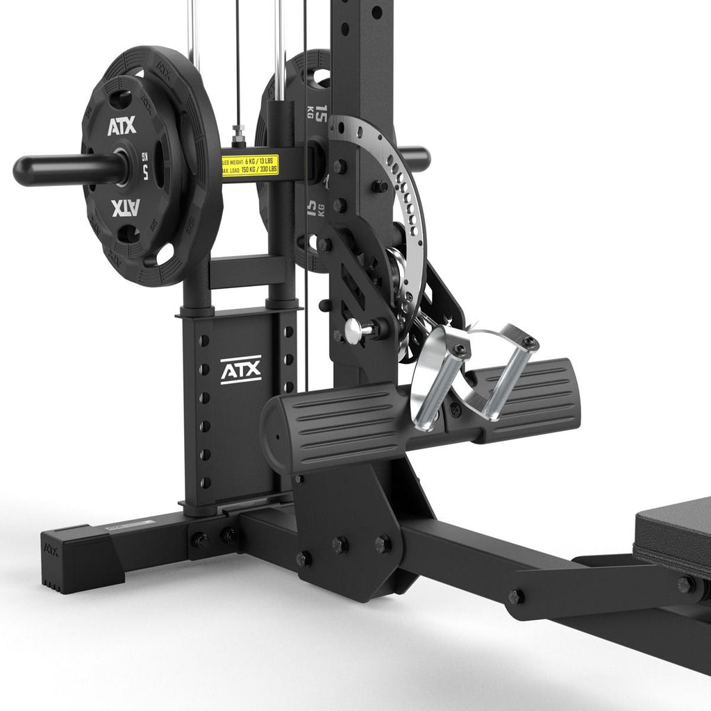 Lat pulldown og sittende roing for vektskiver 150 kg visning av vektstativ