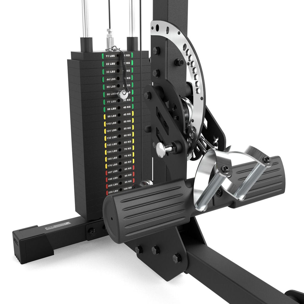 Lat pulldown og romaskin LMSW-700 med 115 kg vektstabel komplett treningsapparat