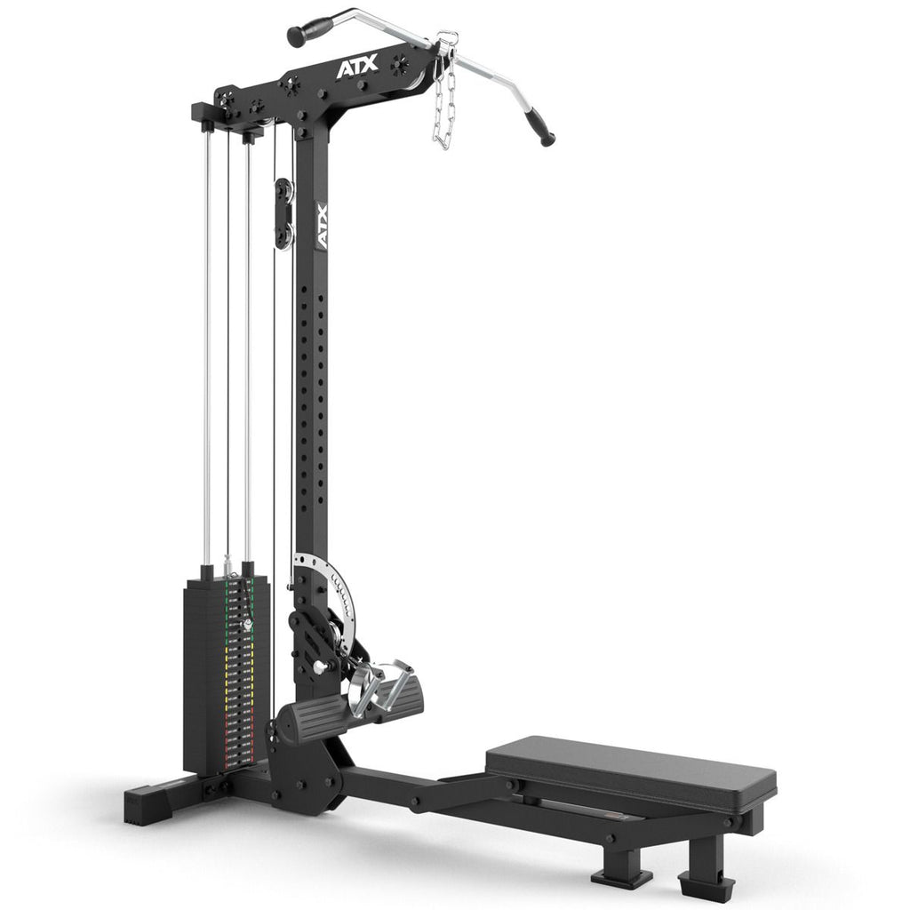 Lat pulldown og romaskin LMSW-700 med 115 kg vektstabel bakside