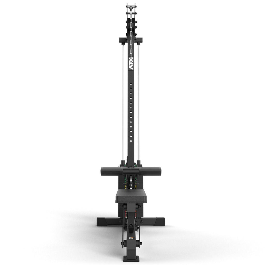 Lat pulldown og romaskin LMSW-700 med 115 kg vektstabel håndtak og kabler
