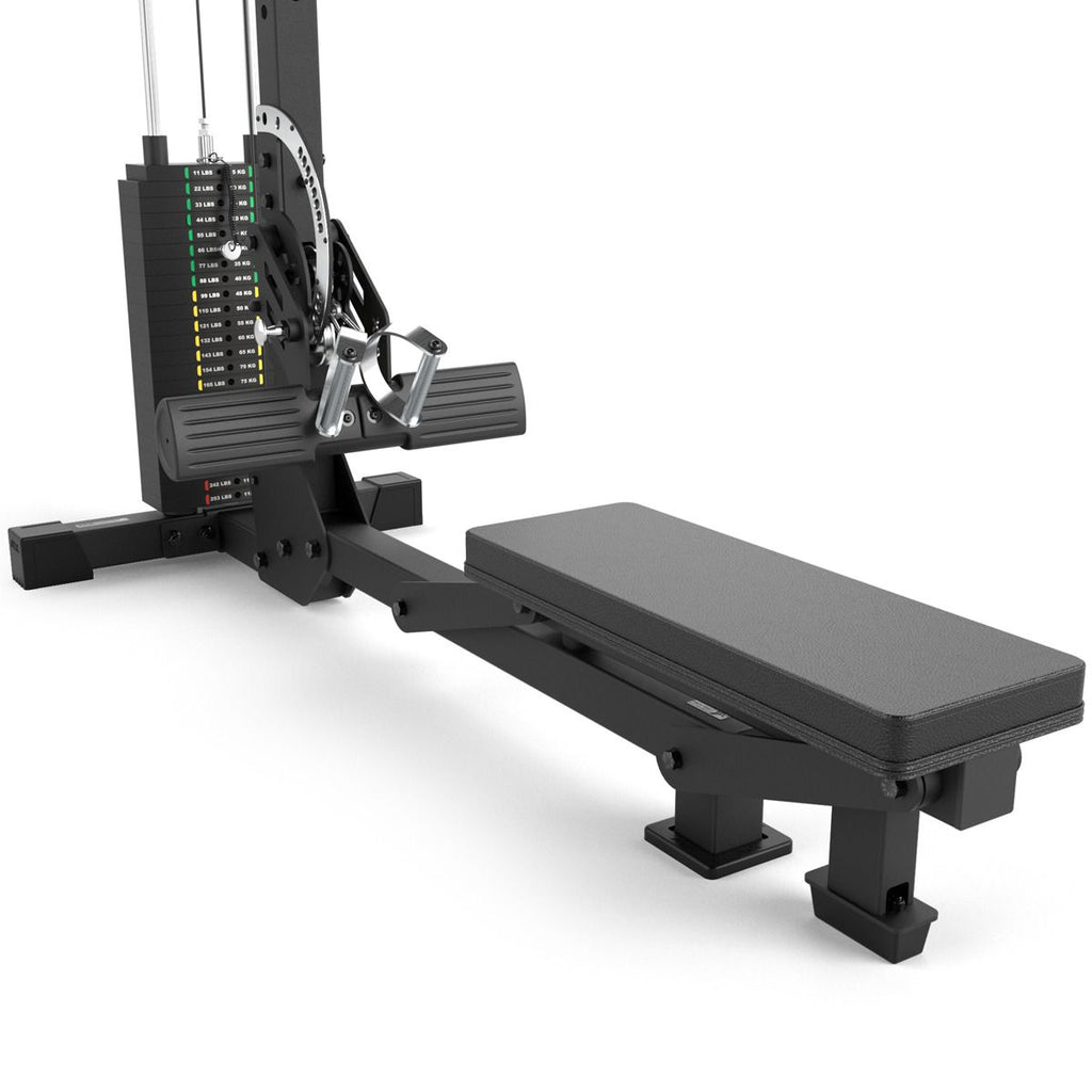 Lat pulldown og romaskin LMSW-700 med 115 kg vektstabel vektstabel og markeringer