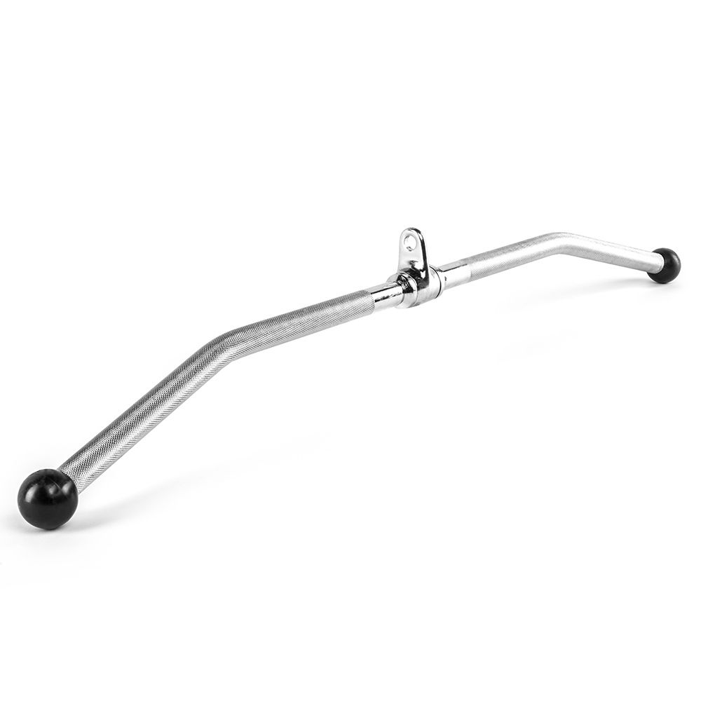 Lat pulldown-stang 100 cm med bumperender i helstål bakside