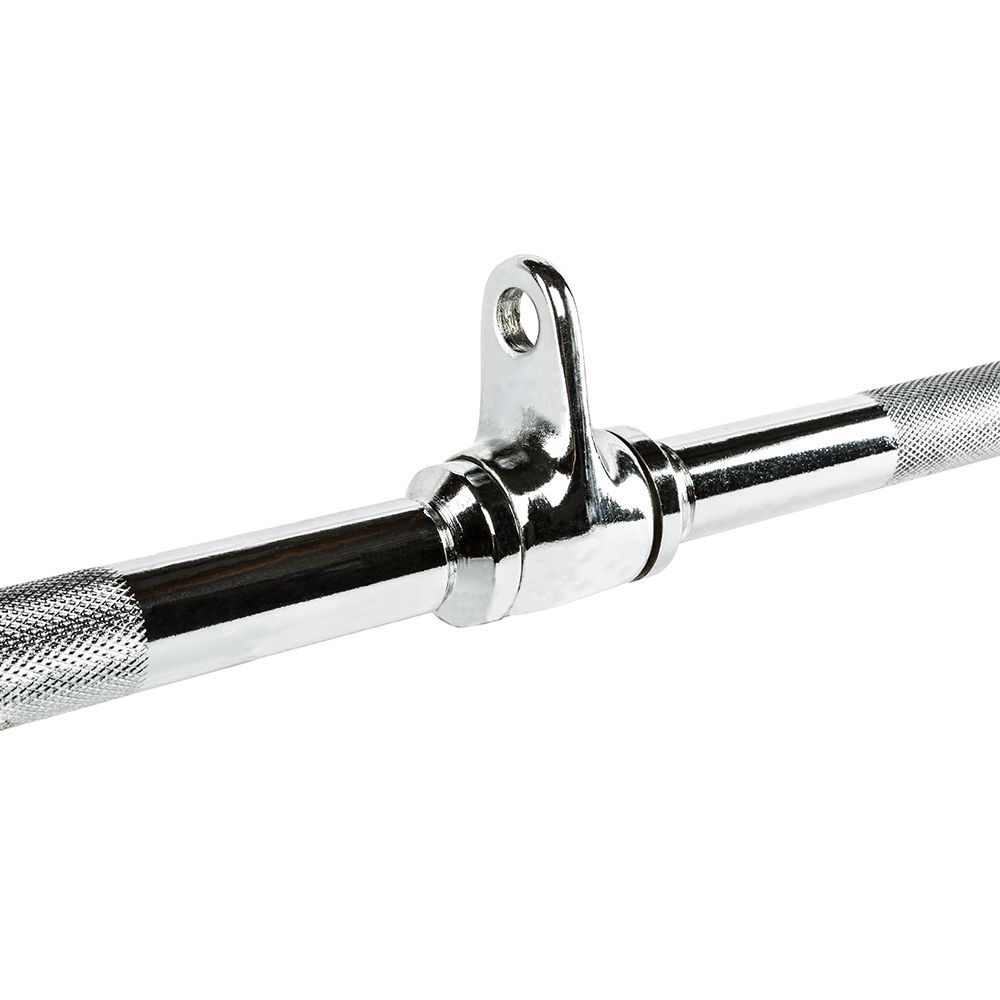 Lat Pulldown-stang 120 cm med bumperender forkrommet montert