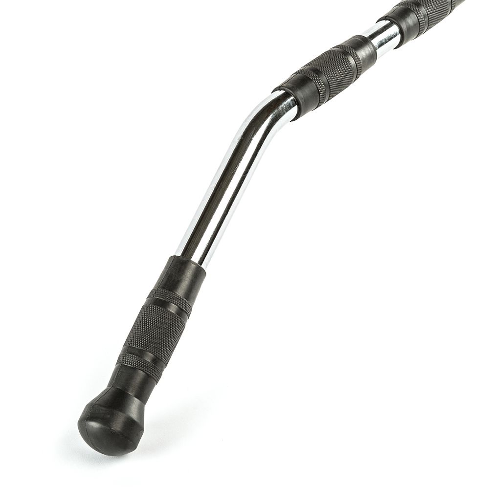 Lat Pulldown-stang 120 cm med ergonomiske gummigrep detalj av grep