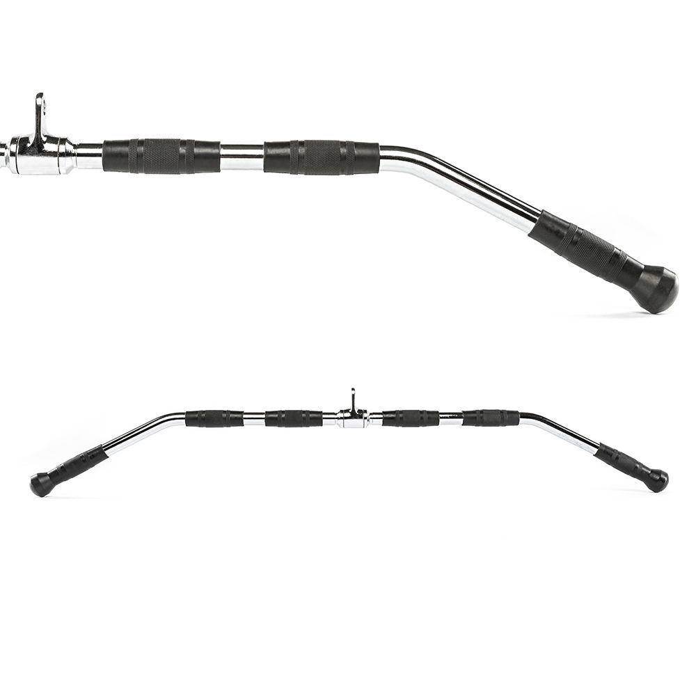 Lat Pulldown-stang 120 cm med ergonomiske gummigrep forfra