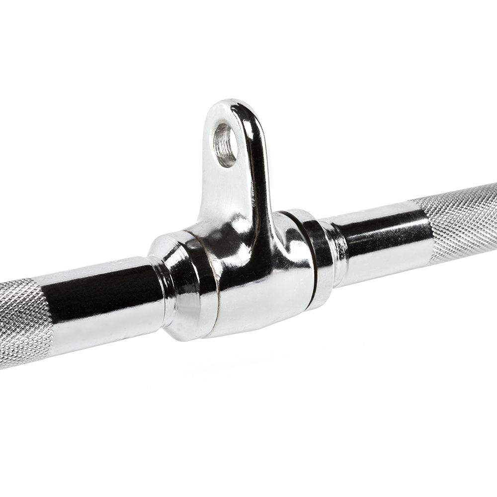 Lat pulldown-stang parallell 60 cm med svivel i helstål i bruk