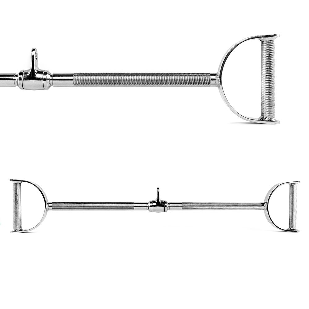Lat pulldown-stang parallell 90 cm forkrommet helstål forfra