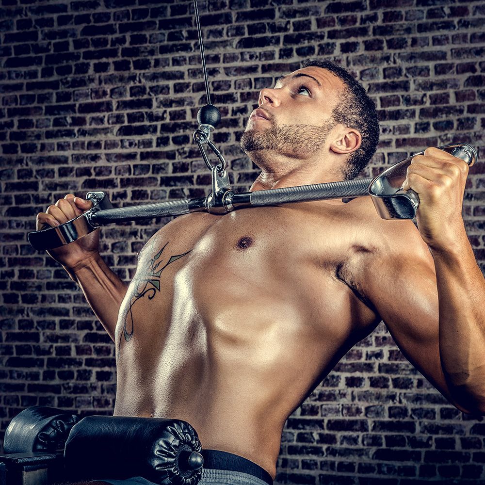 Montert Lat pulldown-stang parallell 90 cm forkrommet helstål på treningsmaskin