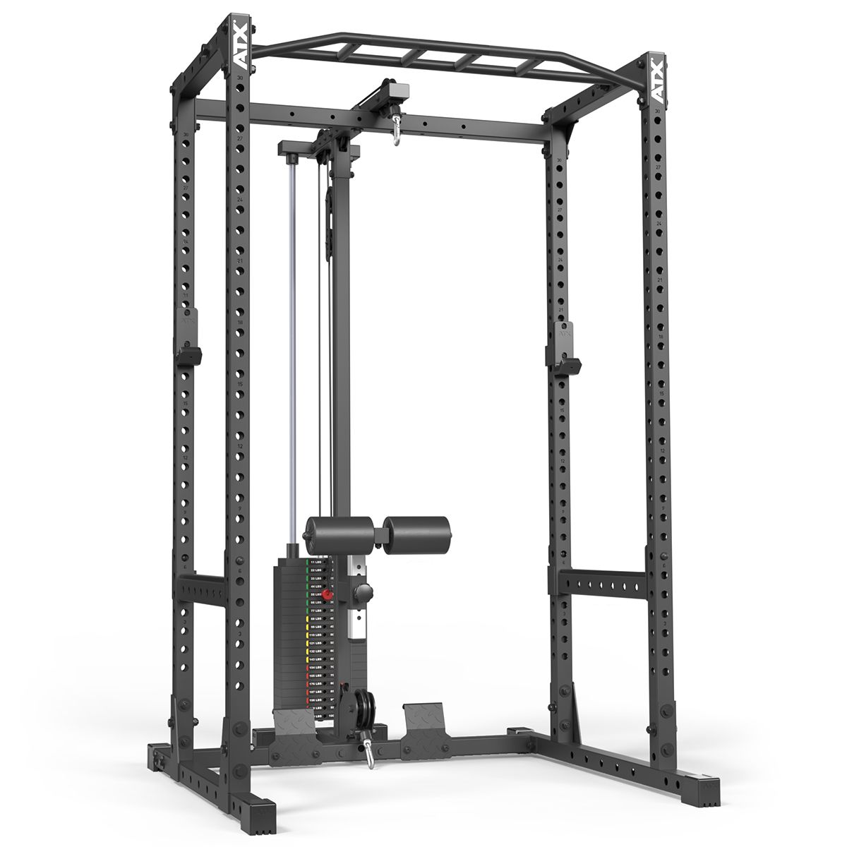 Lat pulldown-tillegg LTO-510 med 100 kg vektstabel detalj av knepolster