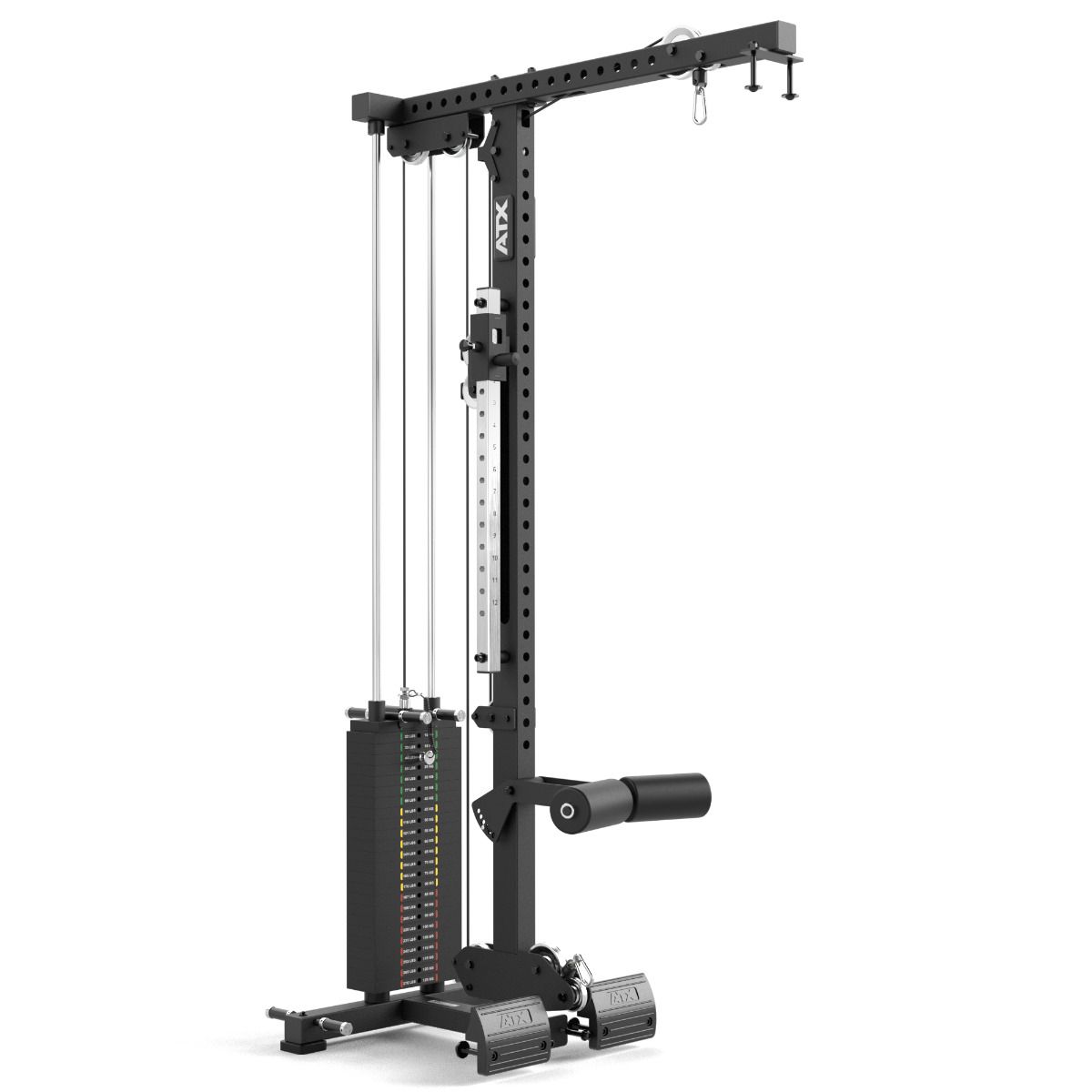 Lat Pulldown-tilvalg med 125 kg vektstabel forfra