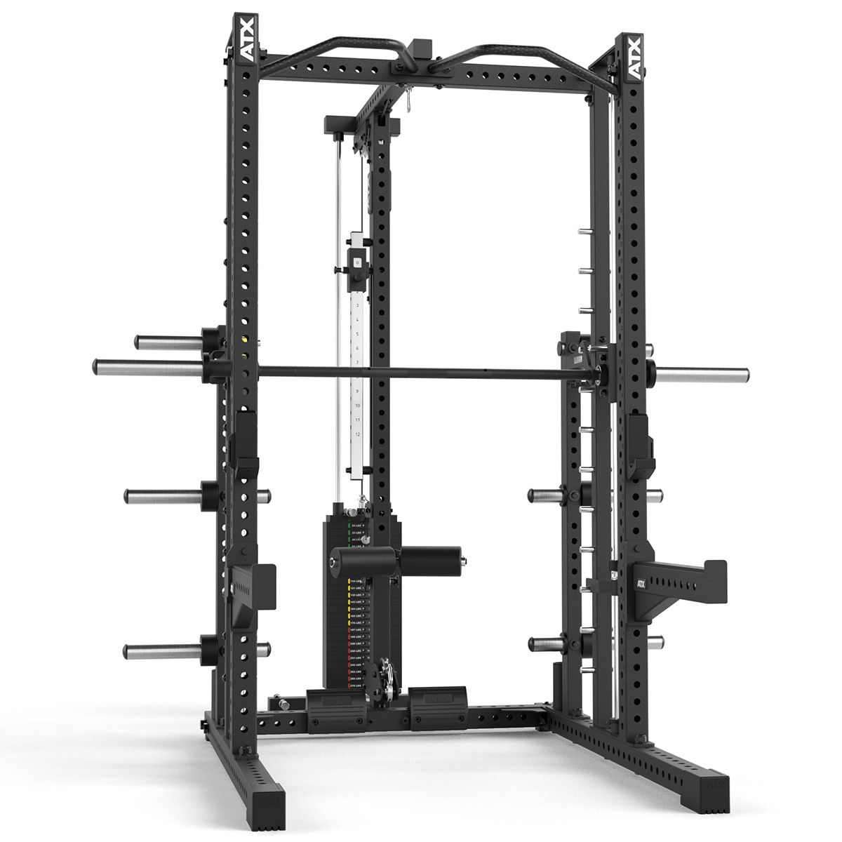 Lat Pulldown-tilvalg med 125 kg vektstabel bakside