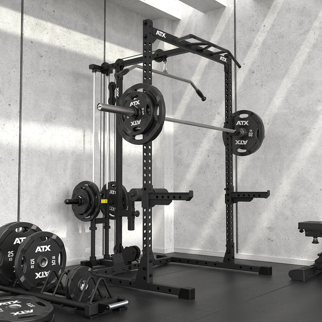 Lat Pulldown-tilvalg Plate Load for Half Rack HRX-510 karabinkrok detalj