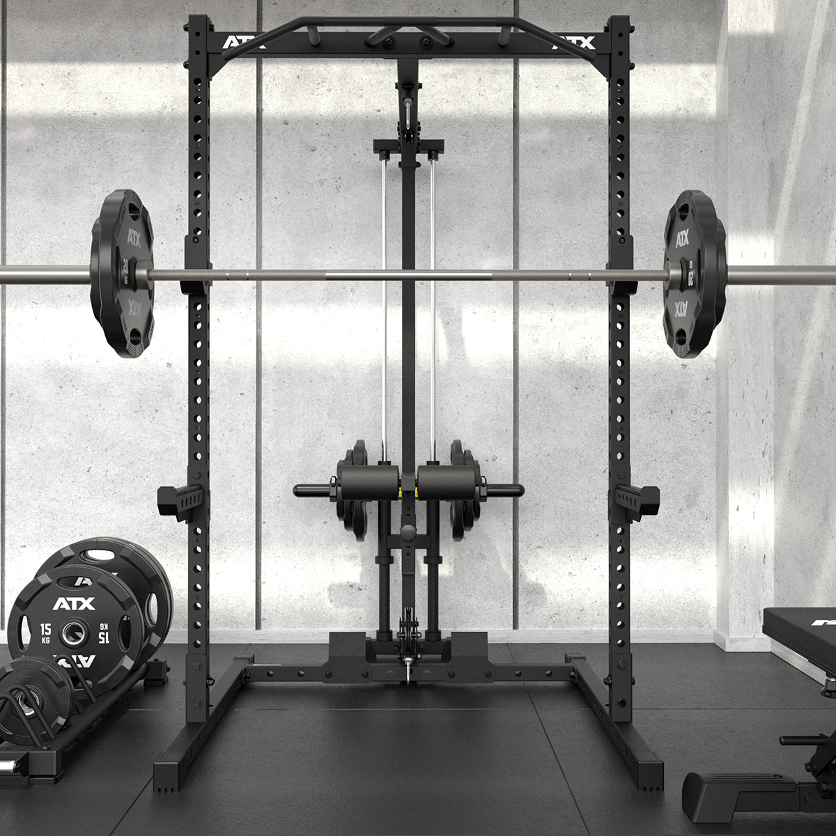 Lat Pulldown-tilvalg Plate Load for Half Rack HRX-510 pulverlakkert overflate