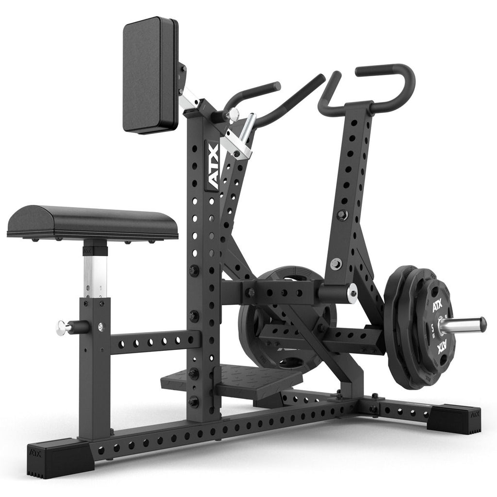 Nærbilde av håndtak på Lateral Row Machine platebelastet romaskin 250 kg kapasitet - ATX